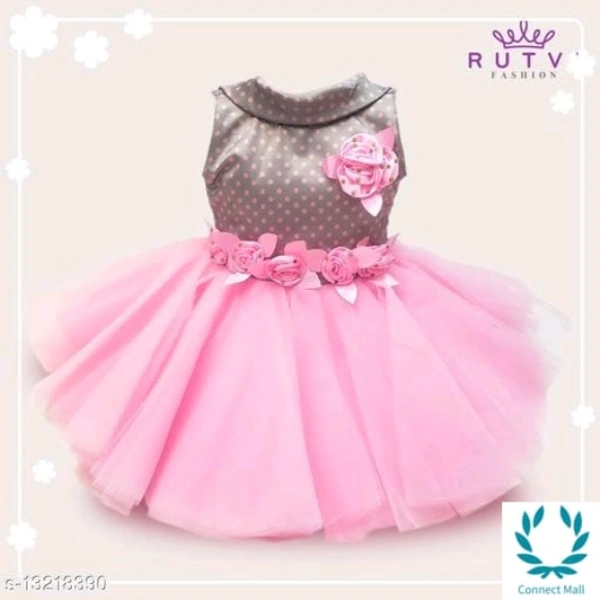 Little Princess Girl's Net Frock - 0-1 Years